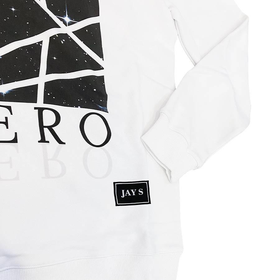 Slim Fit White Hoodie GALAXY Design Organic Heavy Cotton - PIERO Luxury Design